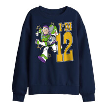 (5-6 Years, Navy) Toy Story Childrens/Kids I'm 12 Buzz Lightyear Birthday Sweatshirt