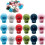 60 pcs plastic cord locks, single hole end spring stop slider for backpack cord - 6 colors 1