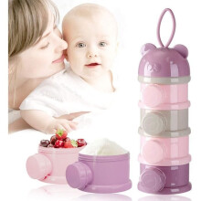 MARSEE Baby Milk Powder Dispenser, Portable Infant Formula Milk Powder Box, Stackable 4
