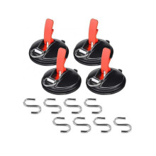 (2pcs) (4pcs) 2/ 4 Pcs Heavy Duty Suction Cup Anchors Strong Vacuum Suction Cups with Securing Hook Camping Tarp Clips for Car Camping Awning