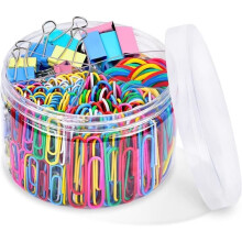 Paper clips - ZGEER - 240 pieces - Metal - Colored - Box 10x6cm