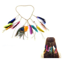Feather Headband - YD - Bohemian Hairstyle - One Size Fits All - Festival Accessory - Chic Design