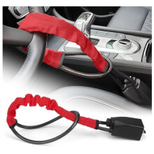 Car Anti-Theft Steering Wheel Lock, Anti-Auto Security, Universal Protection for SUVs, Robust Fit, 2 Keys (Red)
