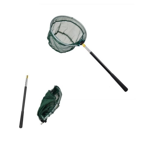 Telescopic landing net - Safe Catch - Folding handle - Stainless steel - Adjustable length