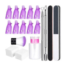 UV Gel Nail Polish Manicure Nail Art Set Cotton Nail Wipes Nail Removal Clips Cuticle Remover Wrap Kits