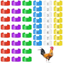 48 Pieces Chicken Foot Rings for Chicken, Duck, Goose, 16mm and 20mm (Inner Diameter)