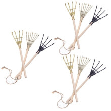 Mini Iron Rake Tool for Landscape, Handmade Landscaping Accessories, Model Accessories, Decoration