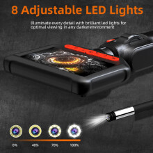 Daxiongmao Borescope, Endoscope Camera with Light, 1920 HD Two-Way Articulating Borescope Camera with Light, 4.3" Video Inspection Endoscope for Auto