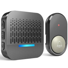 Wireless Doorbell, BYONDSELF, 300m Transmission Range, 55 Ringtones and 5 Volume Levels, with LED Light
