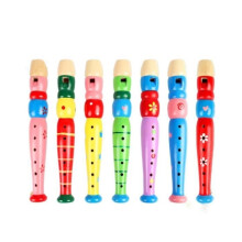 Wooden recorder - Cute wooden recorder - 6-hole educational toy, Random delivery of 3 pieces