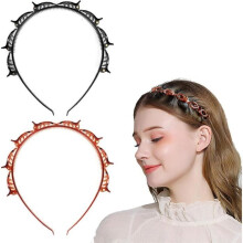 Headband with Clips - YYTECH - Set of 2 - ABS Resin - Black and Red - For Women