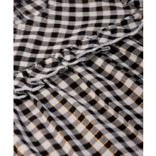 (7 Years, Black/White) Beebay Yoke jurk met ruches en ruitjespatroon, zwart/wit
