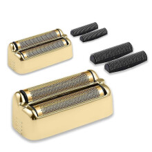 2 Pack Shaver Replacement Foil and Cutter for Double Foil Stick Shaver Blade Gold, Durable Metal Design