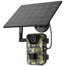 Cámara de vigilancia solar 4G con visión nocturna PIR resistente al agua y calidad HD para la caza al aire libre.