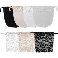 Women Clip-On Mock Camisole Bra Inserts 7 Pcs, Invisible Modesty Vest Panels for Dresses, V-Neck Underlayer for Ladies a