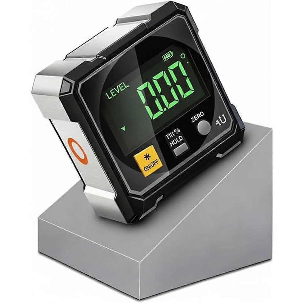 Digital Laser Angle Finder Protractor With Led Display, 4 Side Magnetic Gauge For Accurate Measuring Tool 6485316044834