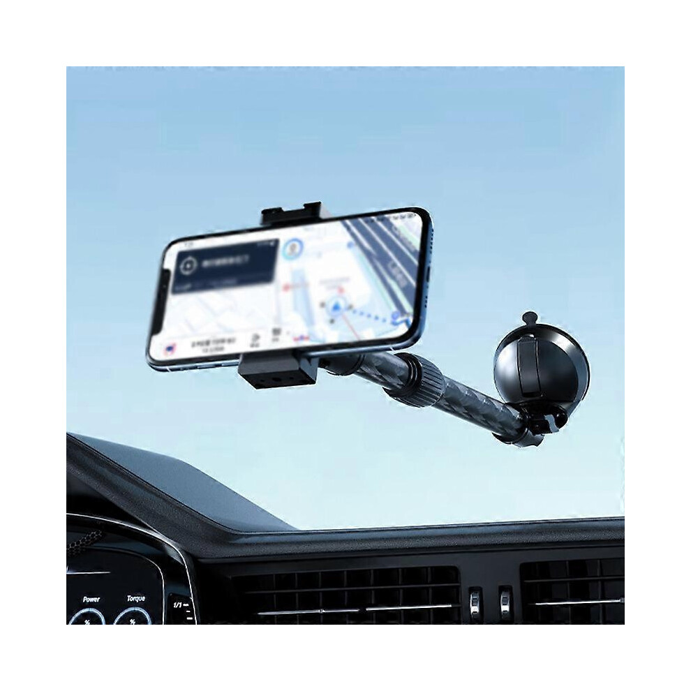 Telescopic Car Phone Mount Extension Arm, Double Jointed Swivel Carbon Fiber Bracket Connecting Rod 6485316043721