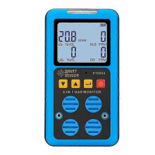 Viacúčelový detektor plynov, kyslík, O2, sírovodík, H2S, oxid uhoľnatý, CO, horľavý plyn, LEL meter, prenosný ručný alarm