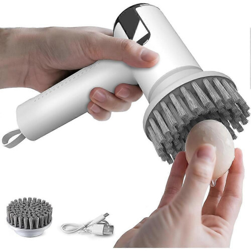 Electric Egg Cleaner Brush with Battery Level Display, 2 Speed Settings for Fresh Eggs and Vegetables