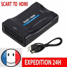 SCART-to-HDMI Converter - Adapter - 1080P - Plug and Play - Black - High Quality