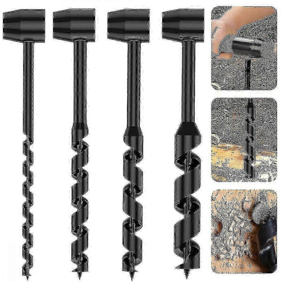 Manual Hand Drill Carbon Steel Auger Bit Portable Self-Tapping Wood Punch Tool For Survival And Outdoor Use 6485316044636