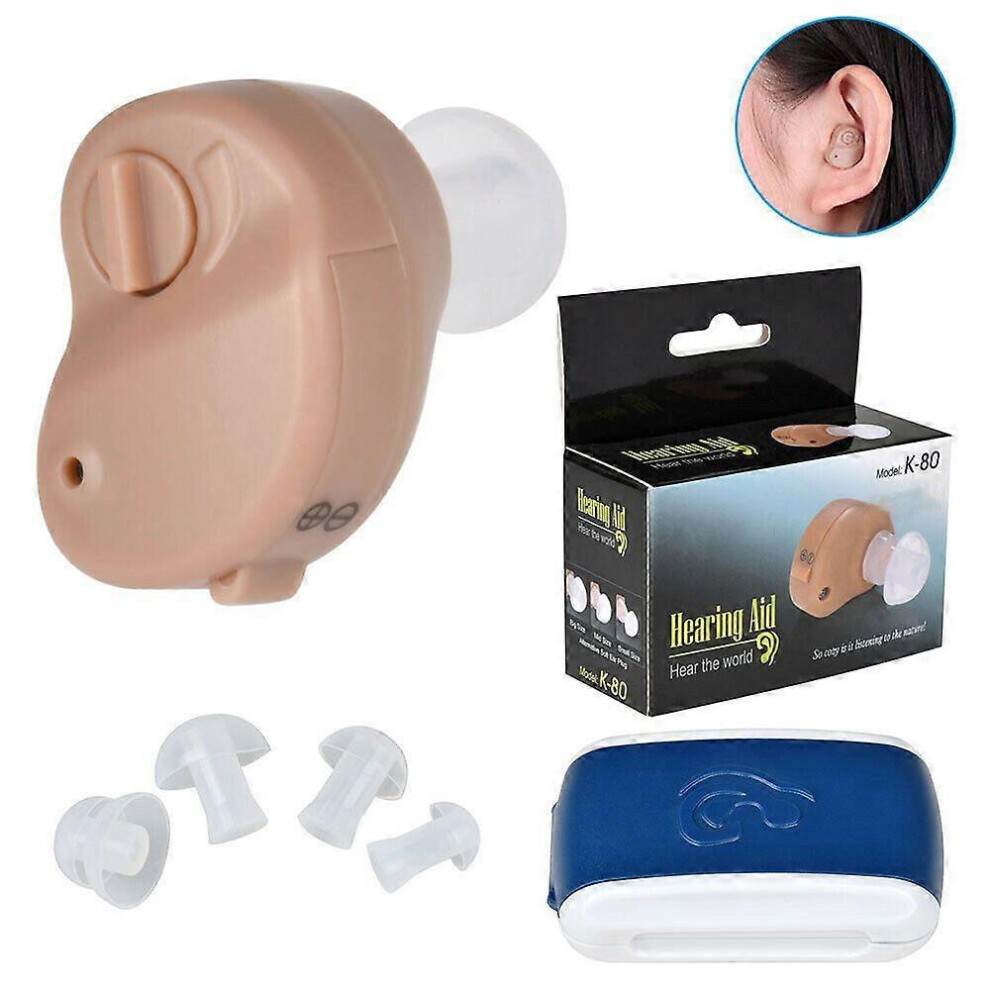Invisible In-Ear Hearing Aids, Adjustable Tone Sound Amplifier for Seniors, Lightweight and Comfortable