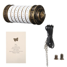 Metalen Cryptex-puzzeldoos met slot, ideaal als cadeau voor bruiloften en Valentijnsdag, een geheim geschenk met wachtwoordbeveiliging.