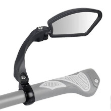 Espejo retrovisor para manillar de bicicleta, plegable y ajustable, de acero inoxidable, para bicicleta de carretera (lado derecho).