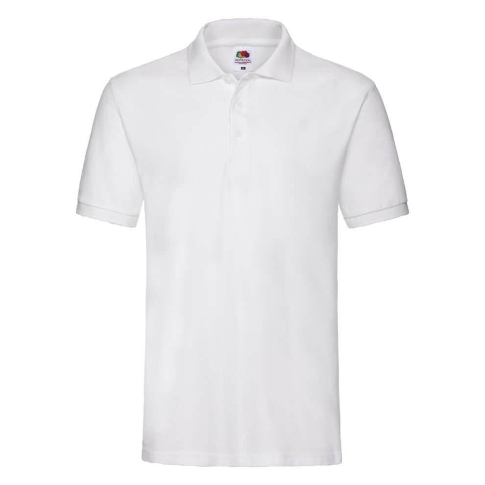 Fruit Of The Loom (3Xl, ) Mens Premium Pique Polo Shirt White