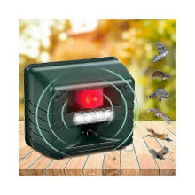 25-26 Outdoor Bird Repeller, Outdoor Ultrasonic Animal Repeller Ultrasonic Bird Repeller with Motion Sensor and Flash, to Repel Pests