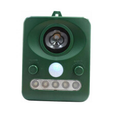 Outdoor Solar Ultrasonic Bird Repeller, Solar and USB Dual Charging, Waterproof Design, Built-in Battery, Grass Green