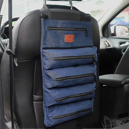 2025 Roll Up Wrench Tool Bag - Canvas - Blue 1