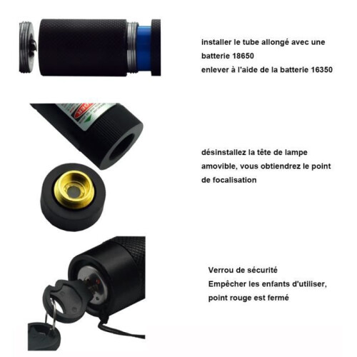 Green Rechargeable Laser Pointer 303, 5 km Range, 18650 Battery, Portable Handheld Beam for Presentations 2