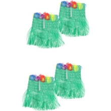 4 st Hawaiiansk strandkostym för flickor Hula Bröstrock Gräskläder