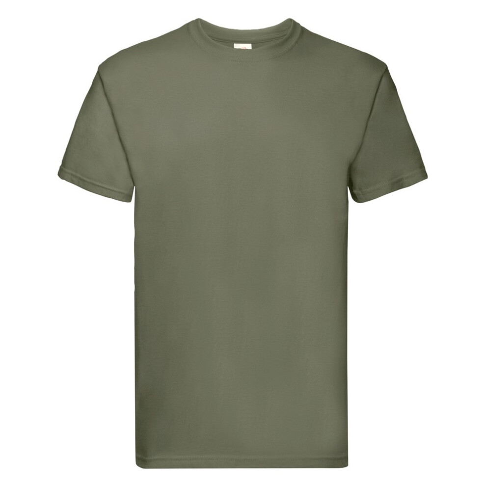 Fruit Of The Loom (3Xl, Classic Olive) Mens Super Premium T-Shirt Green,Multicoloured