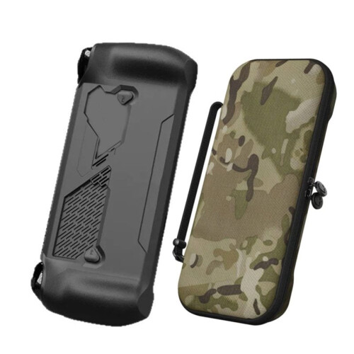 For  Ally X Protective Case+EVA Storage Bag Anti-Fall Soft TPU Protective Case for  Ally X Game Console A 1