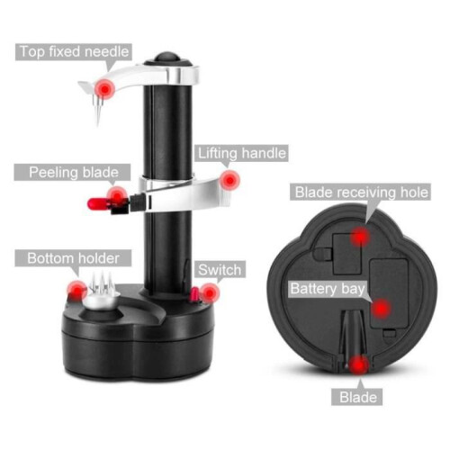 Automatic Electric Vegetable and Fruit Peeler Kitchen Peeling Machine Rotating Cutter Tool 1