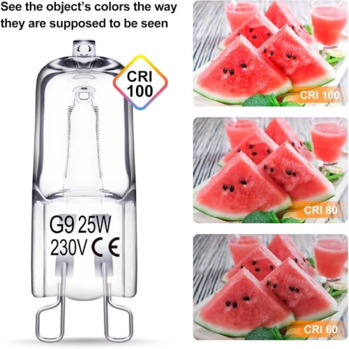 G9 Halogen Bulb 25W Dimmable Warm White 360 Degree Beam Angle for Home Lighting 2