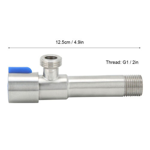 Kitchen 304 Steel Water Angle Valve G1/2 2