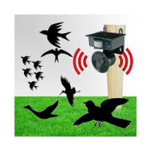 Solar Powered Outdoor Ultrasonic Pest Bird Crow Animal Repeller Repellent Scarer