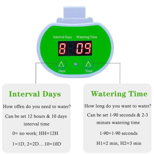 Automatic Drip Irrigation Kit for Indoor Plants, Self Watering System with LED Display, Adjustable Timer 2