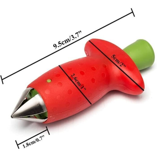3 Pcs Stainless Steel Fruit Corer Set, Red Kitchen Tool for Easy Apple and Pear Coring 1