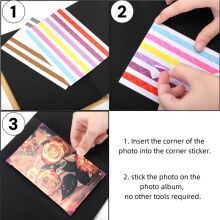 Watercolor Folded Drawing Pad for Artists and Students, Sketch Book Handbook Black Cardstock Inside + DIY Material Kit