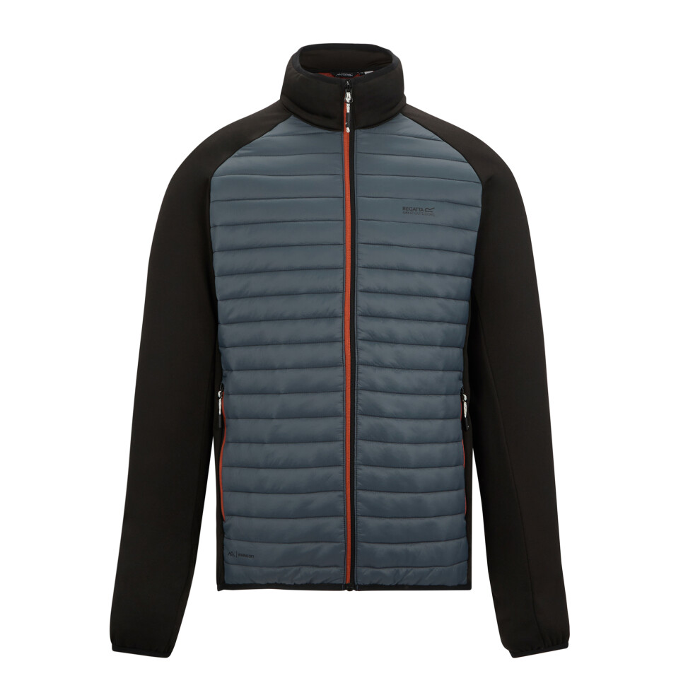 Regatta (M, Storm Grey/Black) Mens Clumber Hybrid Jacket Black