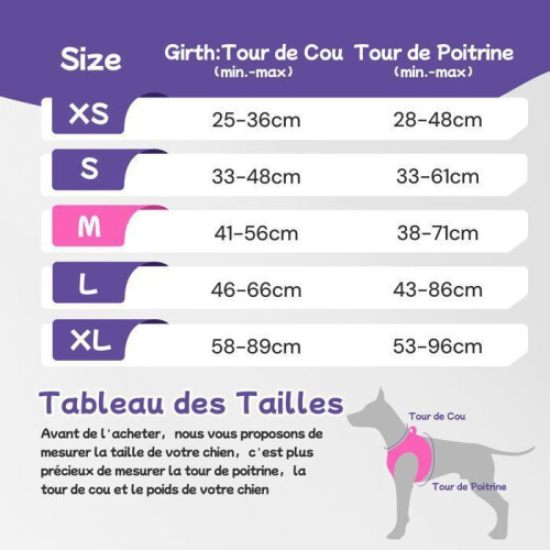 Adjustable Reflective Dog Harness, No-Pull Vest in Pink Red with Front Clip Leash Hook 1