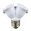 3X E27 to E27 Light Lamp Bulb Socket 2 Splitter Converter 2