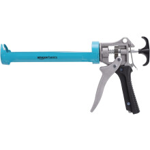 Amazon Basics Heavy Duty Sealant Caulking Gun |12:1 Thrust Ratio Aluminium Handle Caulk Gun for Silicone Sealant, Construction & Home Repair - 310ml