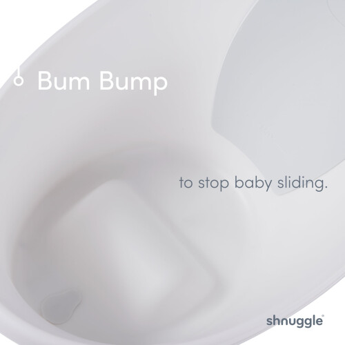 Shnuggle Shnuggle Baby Bath Tub Featuring Ergonomic Bum Bump Support, Soft 1
