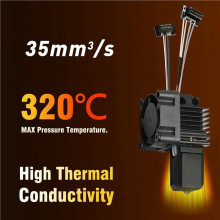 2X Complete Hotend Assembly Hotend for P1P P1S with Fan Upgrade 2.0 with Nozzle Complete Bamboo Lab P1 Carbon