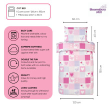 Bloomsbury Mill Cot Bed Duvet Cover Set Toddler Bedding Set For Girl